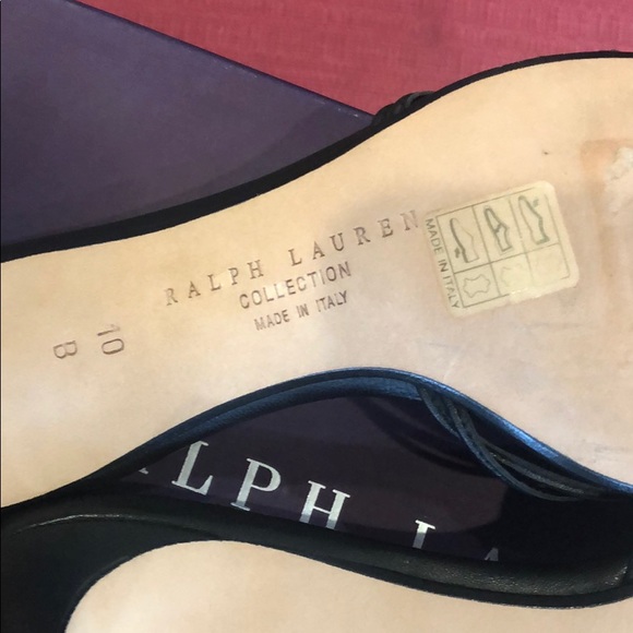 Ralph Lauren collection black Leather Slip-ons. - Picture 5 of 6